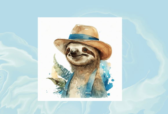 Download Cute Sloth Digital Illustration - Digital Collection