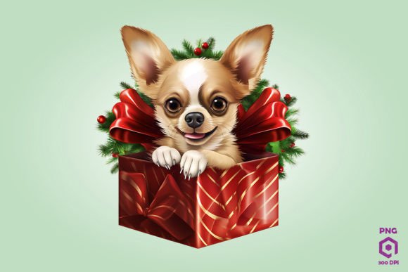 Download Christmas Chihuahua Dog Gift Box 2 - Chihuahua Collection