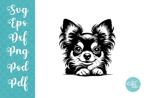 Download Chihuahua Svg, Peeking Dog Long Haired - Chihuahua Collection