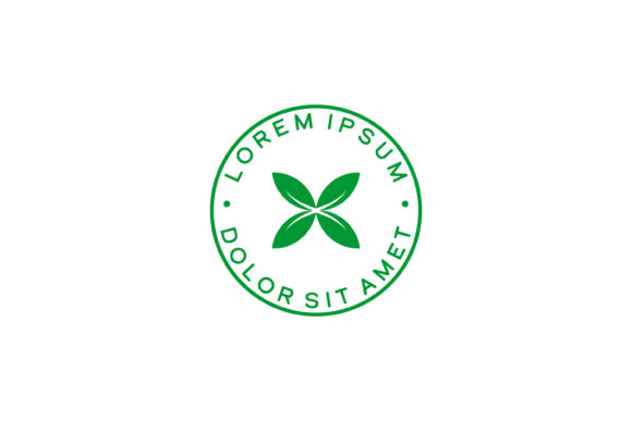Download Green Leaf Stamp Logo Label Icon Vector - Leaf stamp Collection