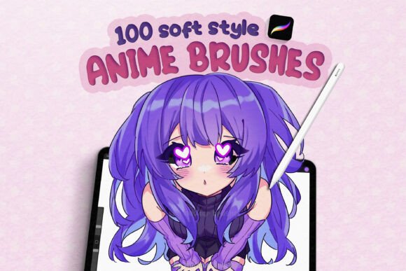 Download 100 Procreate Anime Soft Style Brushes - Anime Collection
