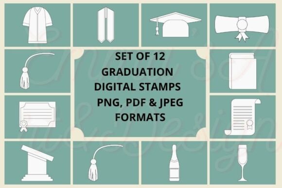 Download Graduation Digital Stamps - Digital Collection