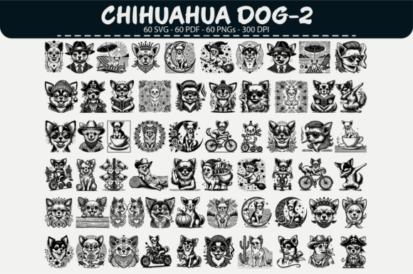 Download Chihuahua Dog Vector Clipart – 60 Design - Chihuahua Collection