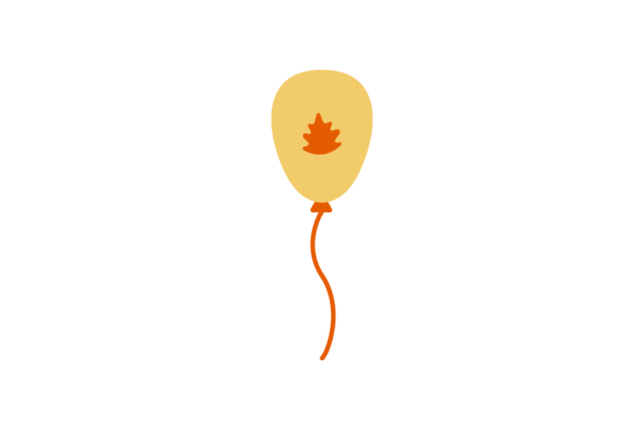 Download Balloon Flying with Maple Leaf Stamp - Leaf stamp Collection