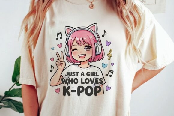 Download K-Pop Anime Girl Cat Ear Headphones Png - Anime Collection
