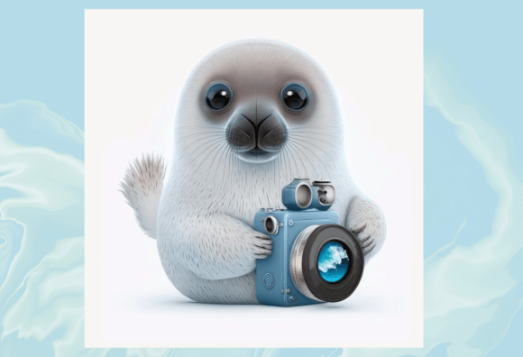 Download Little Seal Digital Illustration - Digital Collection