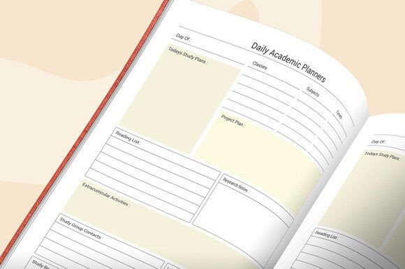 Download Daily Academic Planner Page Kdp Interior - Planner page Collection