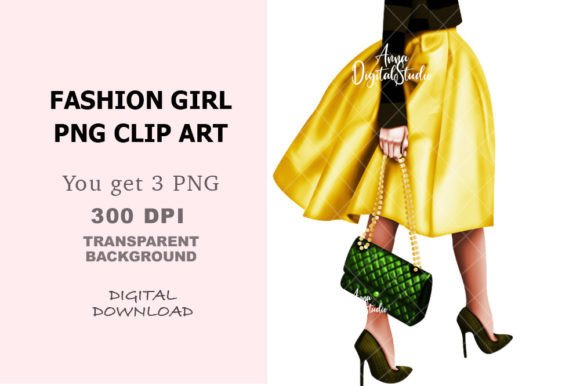 Download Fashion Illustrations, Digital Girl PNG - Digital Collection