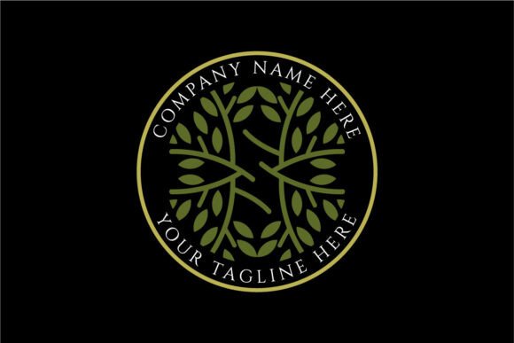 Download Beauty Circular Circle Leaf Stamp Label - Leaf stamp Collection