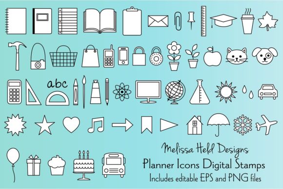 Download Planner Icons Digital Stamps - Digital Collection
