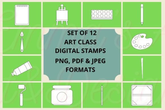 Download Art Class Digital Stamps - Digital Collection