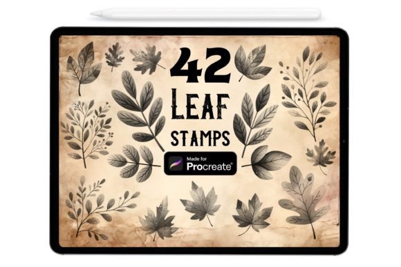 Download 42 Leaf Procreate Stamp Brushes - Premium Resources