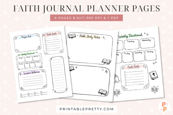 Download Faith Journal Planner Pages - Planner page Collection