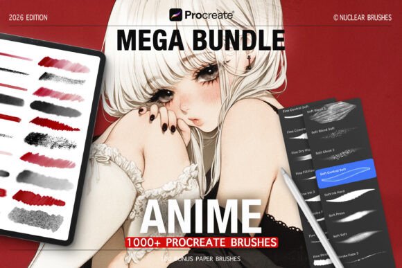 Download Procreate Brushes – Anime Mega Bundle - Anime Collection